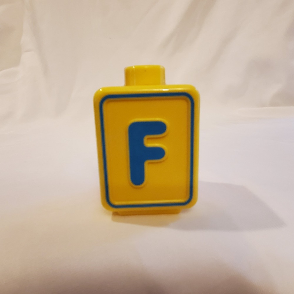 VTech Alphabet Activity Cube Replacement 2‎ Sided  F S Yellow Red Letter Block